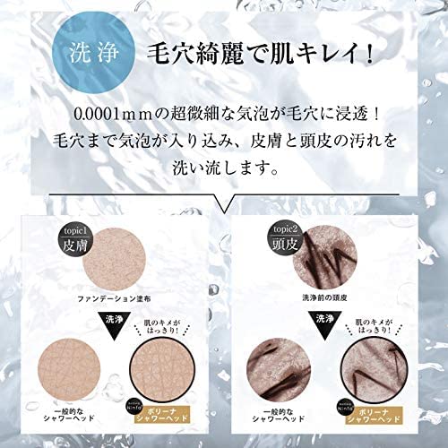 Amazon.co.jp: シャワーヘッド マイクロナノバブル 田中金属 ボリーナ